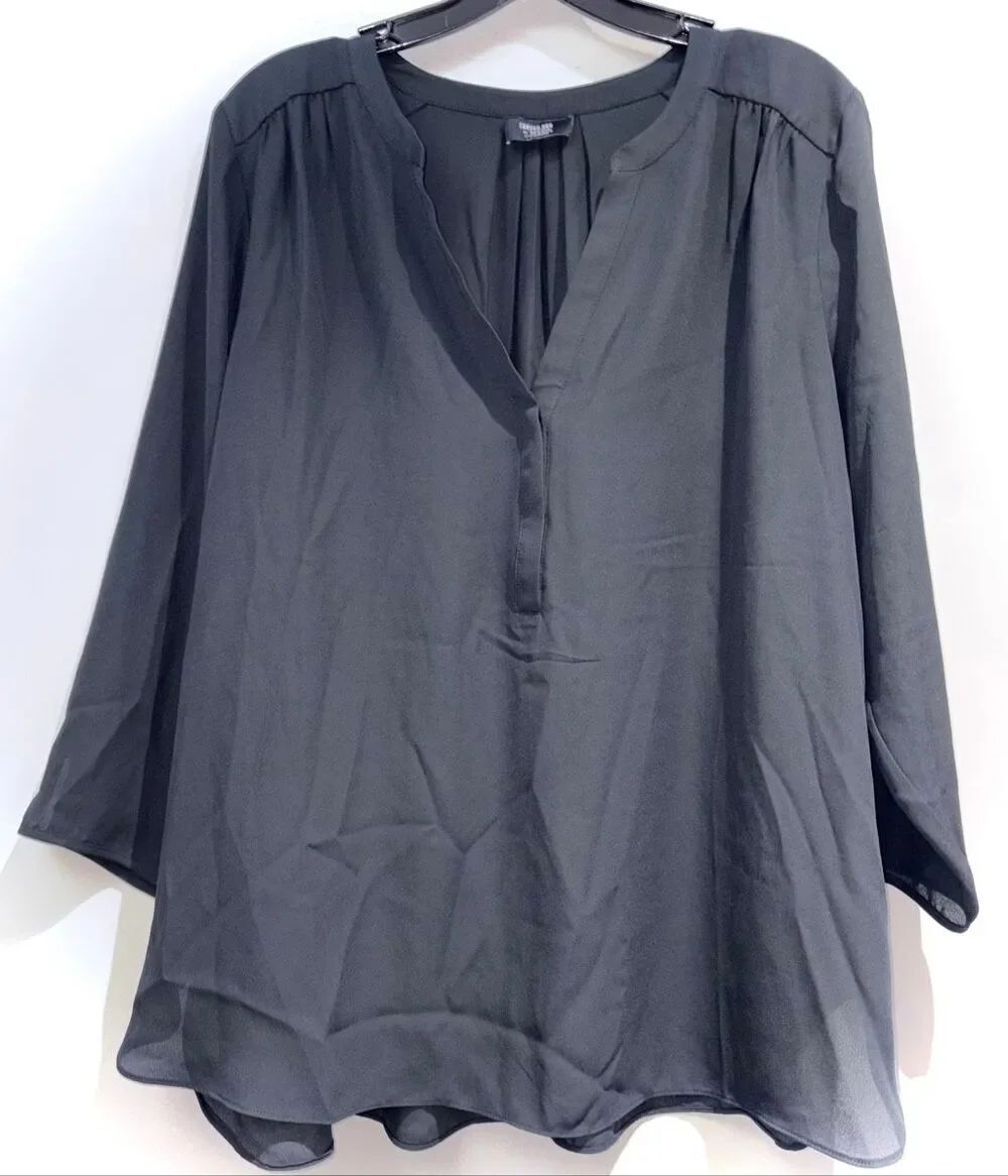 NYDJ black blouse size XL
